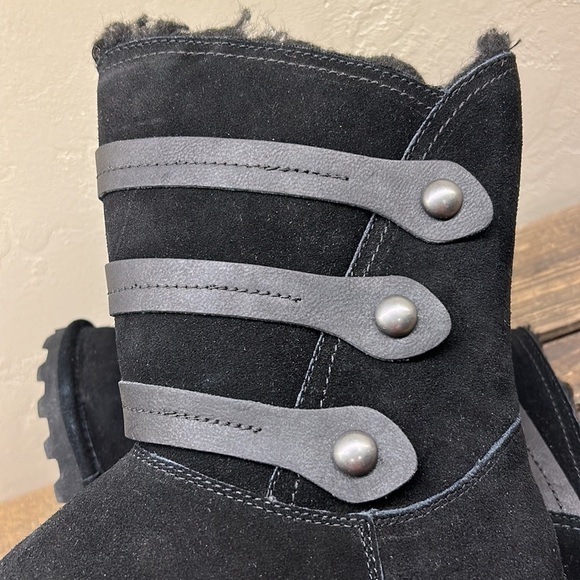 BearPaw Luna Black Short Boots Women’s Size 9 - NEW - Picture 9 of 11